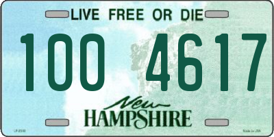 NH license plate 1004617