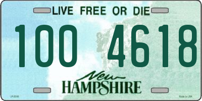 NH license plate 1004618