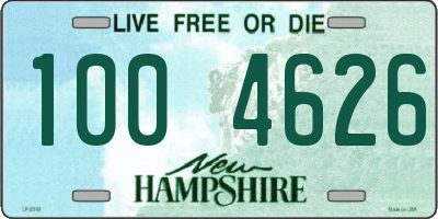 NH license plate 1004626