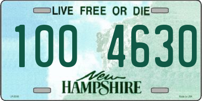 NH license plate 1004630