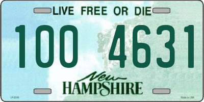 NH license plate 1004631