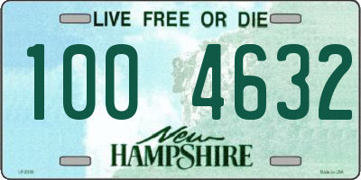 NH license plate 1004632