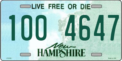 NH license plate 1004647