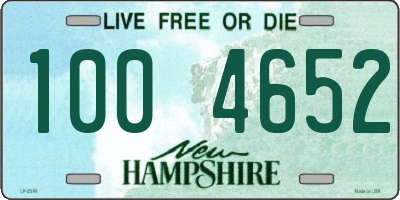 NH license plate 1004652