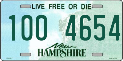 NH license plate 1004654