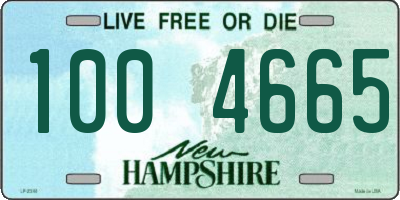 NH license plate 1004665