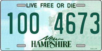 NH license plate 1004673