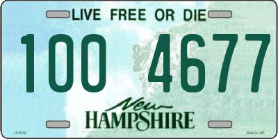 NH license plate 1004677