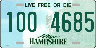 NH license plate 1004685