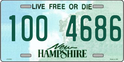 NH license plate 1004686