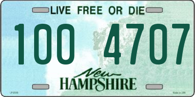 NH license plate 1004707