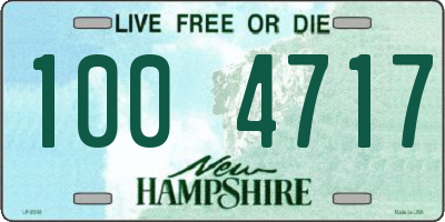 NH license plate 1004717