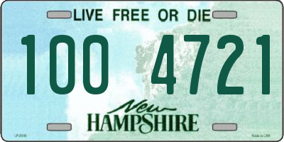 NH license plate 1004721