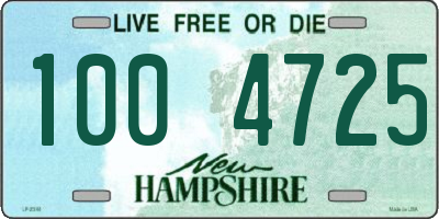 NH license plate 1004725