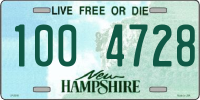 NH license plate 1004728