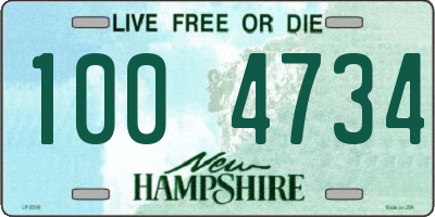 NH license plate 1004734