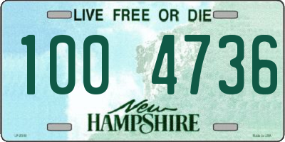 NH license plate 1004736