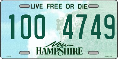 NH license plate 1004749