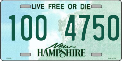 NH license plate 1004750