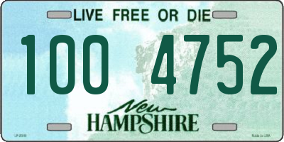 NH license plate 1004752