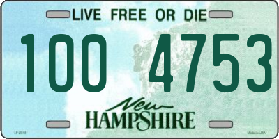 NH license plate 1004753