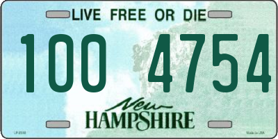 NH license plate 1004754