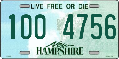 NH license plate 1004756