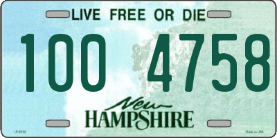 NH license plate 1004758