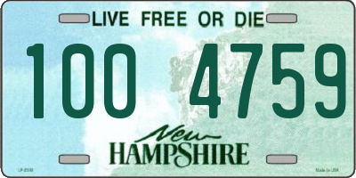 NH license plate 1004759