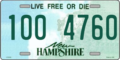 NH license plate 1004760