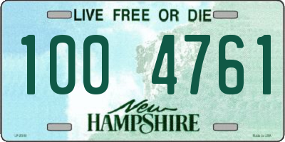 NH license plate 1004761