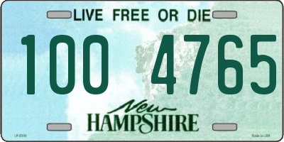 NH license plate 1004765