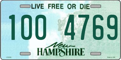 NH license plate 1004769