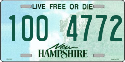 NH license plate 1004772