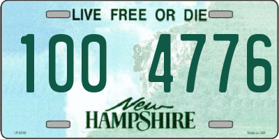 NH license plate 1004776