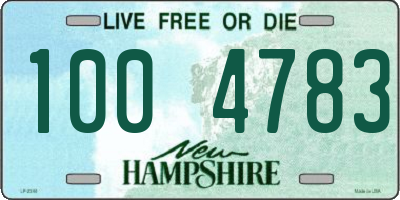 NH license plate 1004783