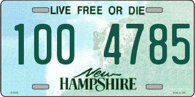 NH license plate 1004785