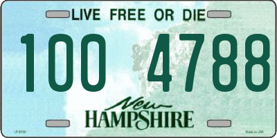 NH license plate 1004788