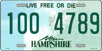NH license plate 1004789