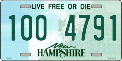 NH license plate 1004791