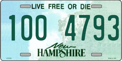 NH license plate 1004793