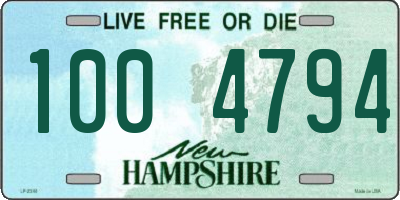 NH license plate 1004794