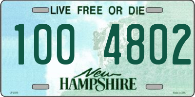 NH license plate 1004802