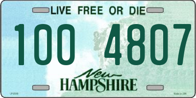 NH license plate 1004807