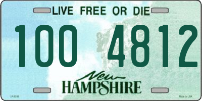 NH license plate 1004812