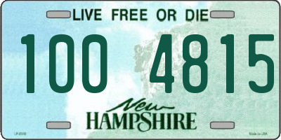 NH license plate 1004815