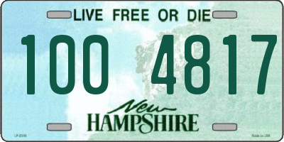 NH license plate 1004817