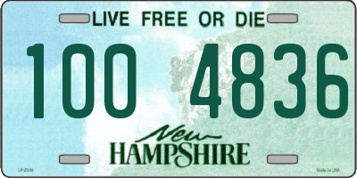 NH license plate 1004836