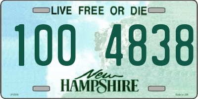 NH license plate 1004838