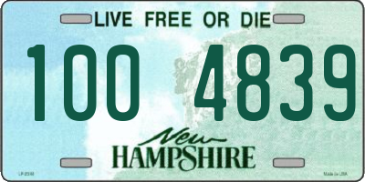 NH license plate 1004839